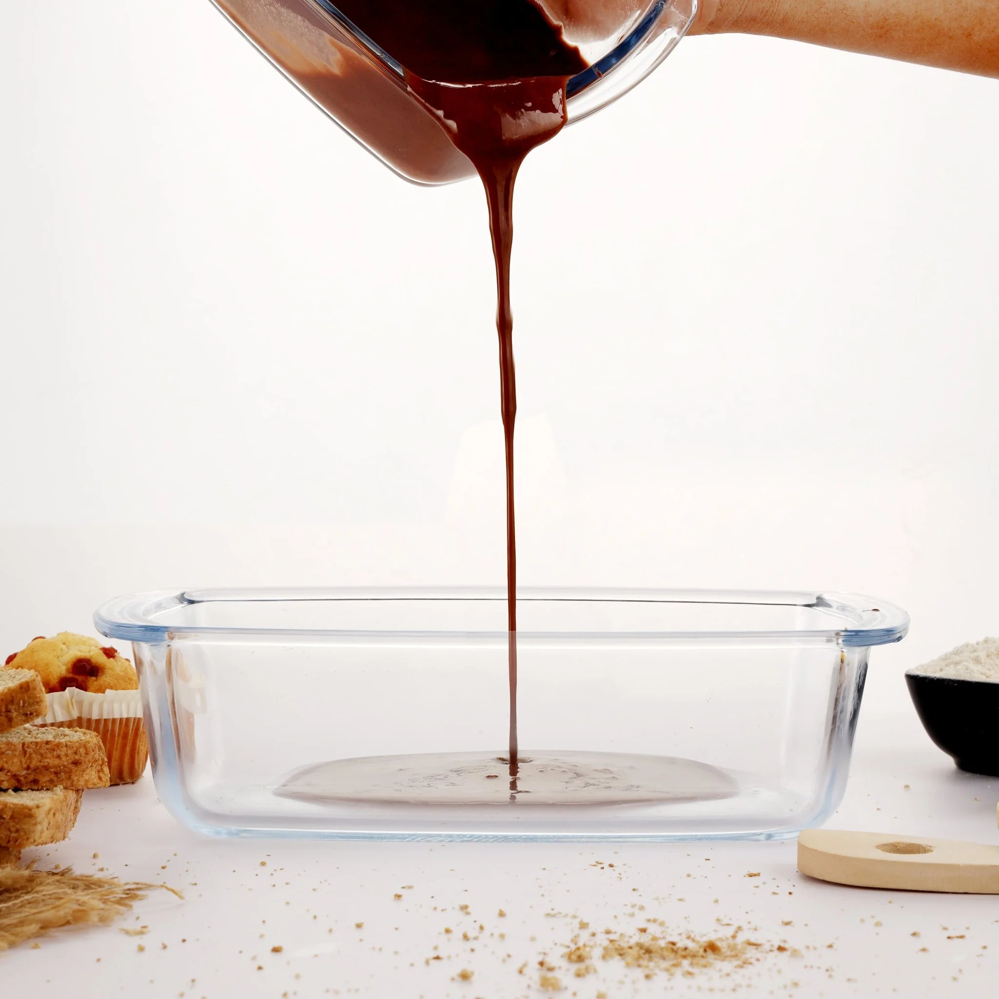 ROYALFORD Rectangular Borosilicate Glass Loaf Dish 1.8 Liter, 27cm*14cm*7.2cm- RF8809 - Image 3