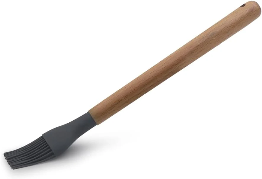 Royalford Silicone Oil Brush with Wooden Handle | Heat-Resistant Kitchen & BBQ Brush | Ideal for Basting, Grilling & Baking Applications