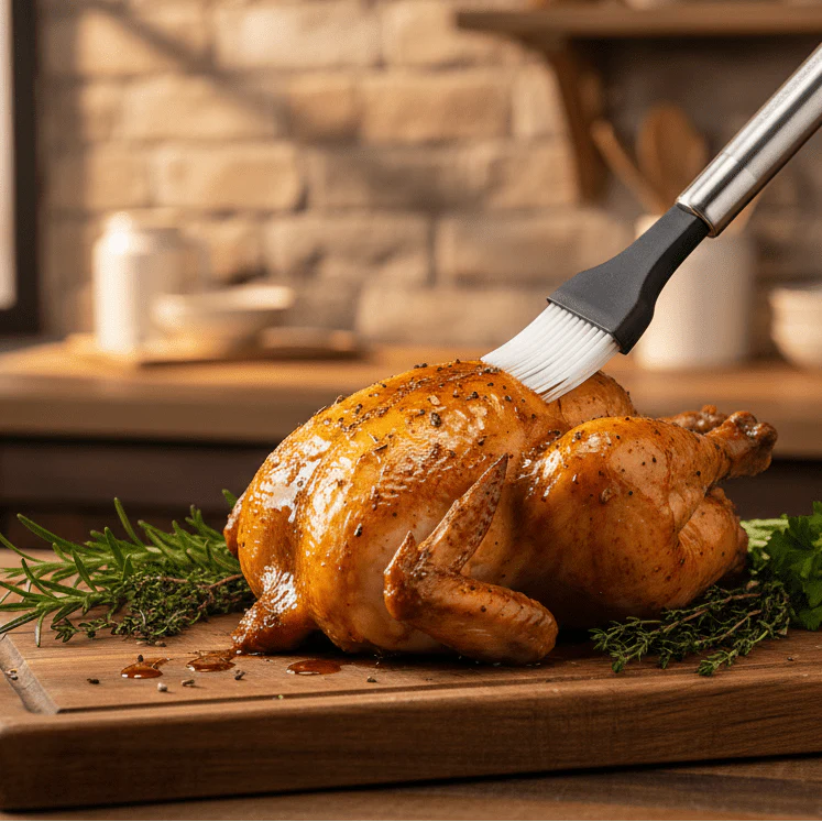 Royalford Stainless Steel Handle Sauce Brush – 20cm Basting Tool (RF2052B) - Image 3