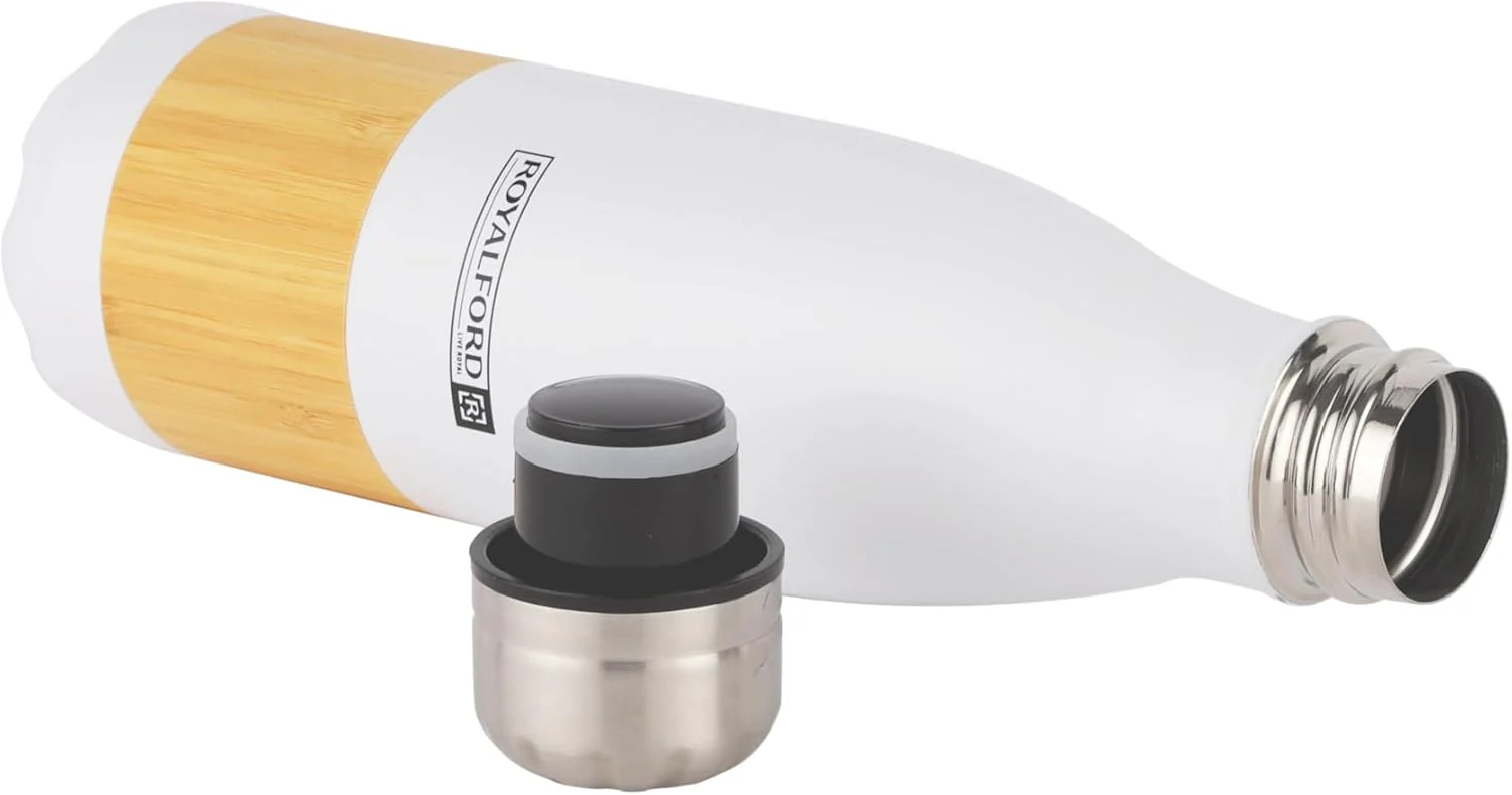 Royalford Stainless Steel Vacuum Bottle RF12329 Preserves the Flavor and Freshness, Unbreakable Portable, Leak-Resistant and Light-Weight-750ML - Image 2