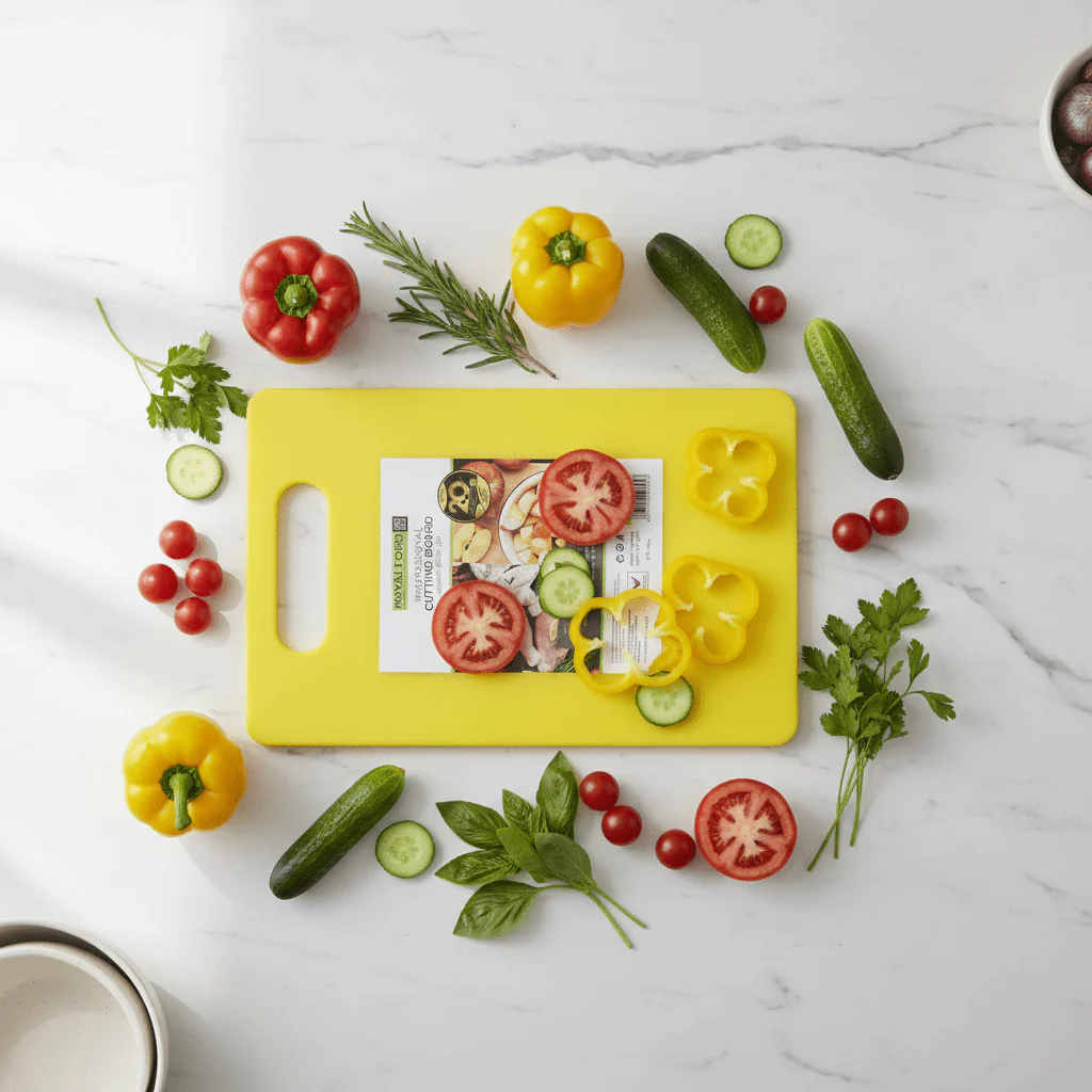 Royalford Professional Yellow Cutting Board | BPA-Free Polymer | 29.5 x 19.5 cm - Image 3
