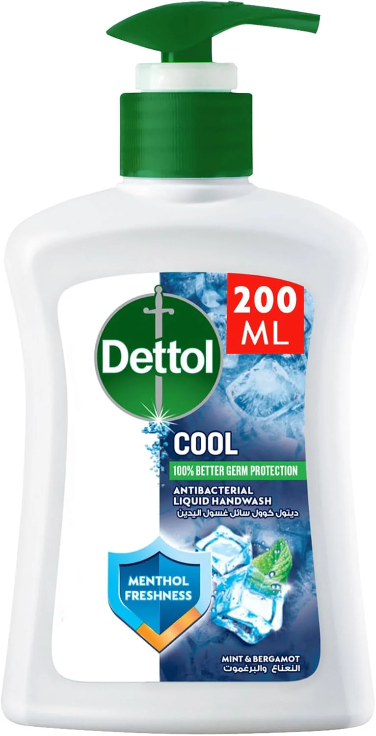 Dettol Cool Liquid Handwash Pump, Mint & Bergamot Scent, 200ml