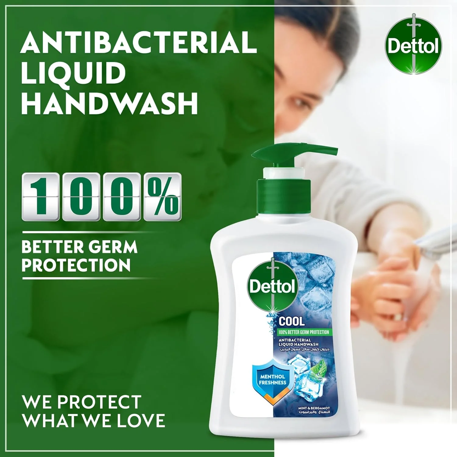 Dettol Cool Liquid Handwash Pump, Mint & Bergamot Scent, 200ml - Image 3