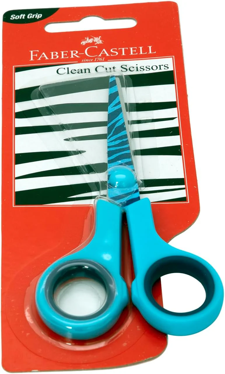 Faber-Castell Clean Cut Scissors 12.7 cm β Assorted Colors | Blister Pack