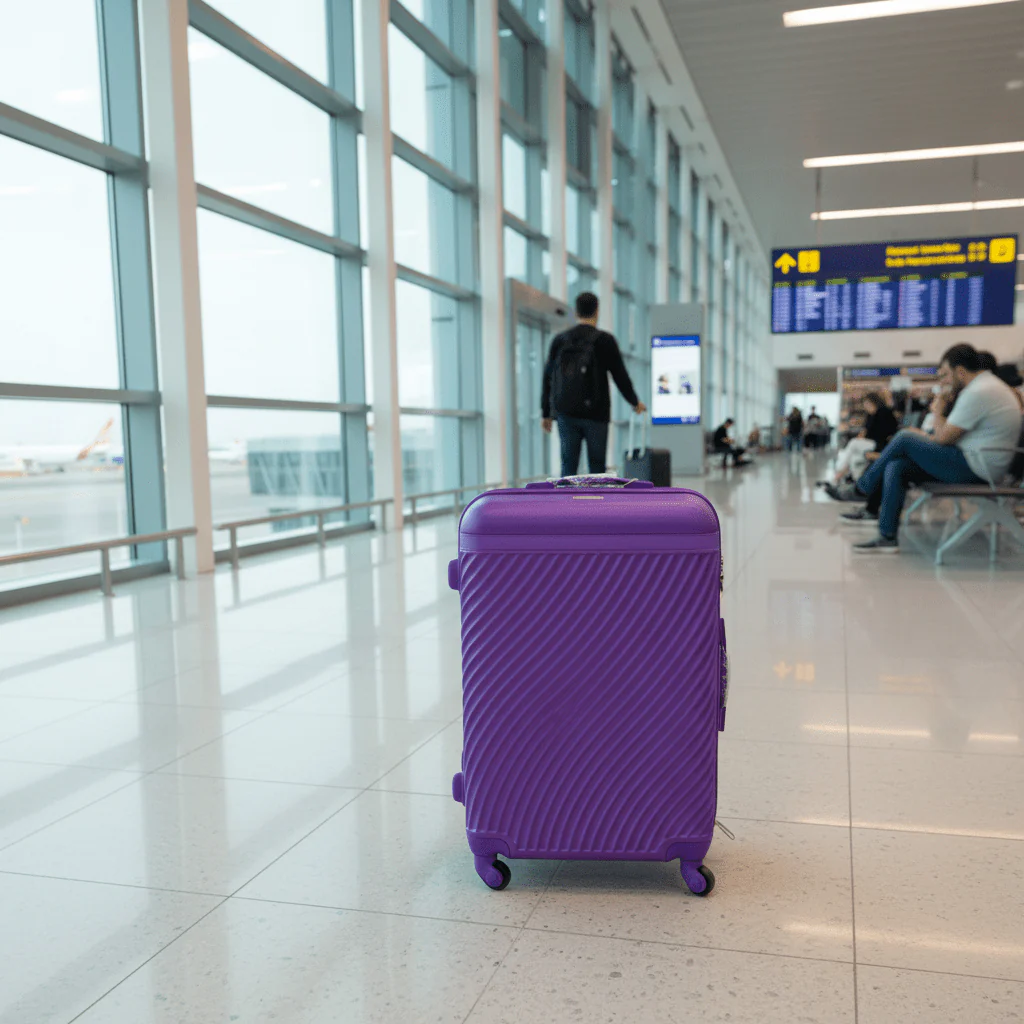 Senator Hard Shell PP Trolley Bag – Purple 24 Inch - Image 2