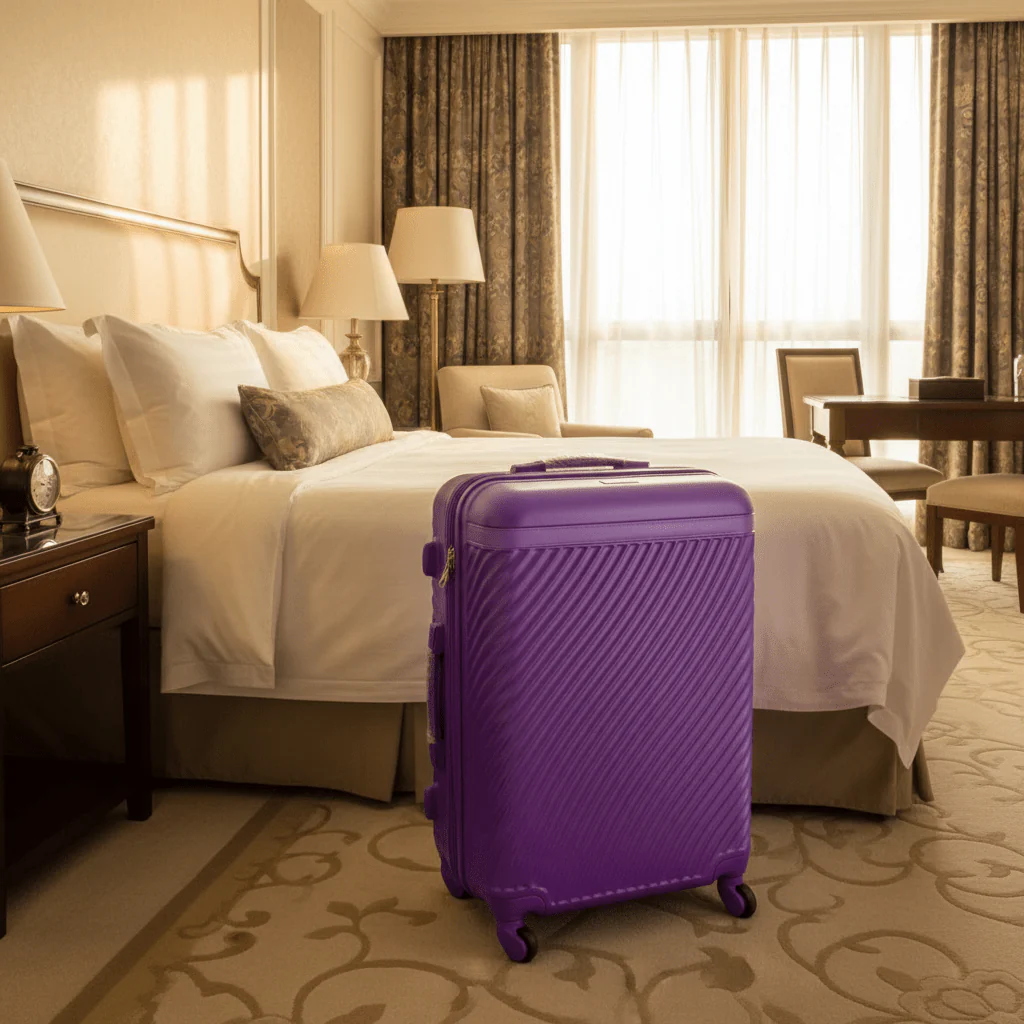 Senator Hard Shell PP Trolley Bag – Purple 24 Inch - Image 3