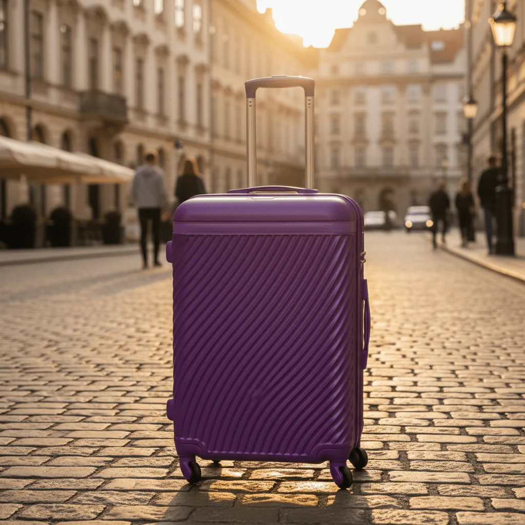 Senator Hard Shell PP Trolley Bag – Purple 24 Inch - Image 4