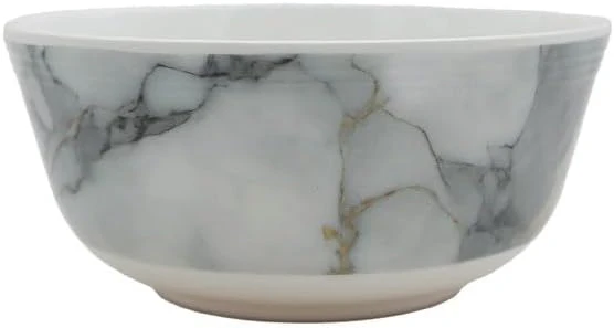 Servewell Marbo Melamine Serving Bowl-21CM-White&Grey