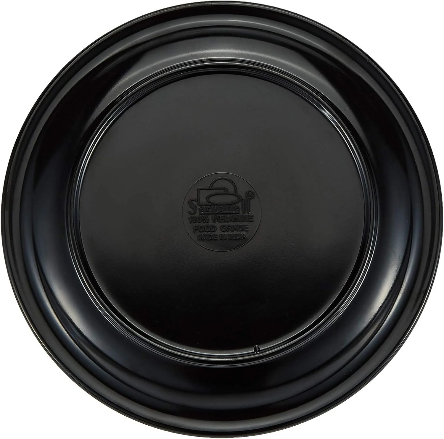 Servewell Round Melamine Small Serving Plate-19CM-Black - Image 3