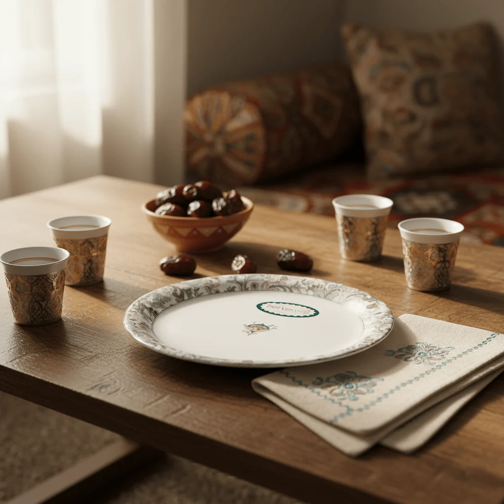 Servewell Round White Melamine Plate with Floral Design | 19 cm - Image 2