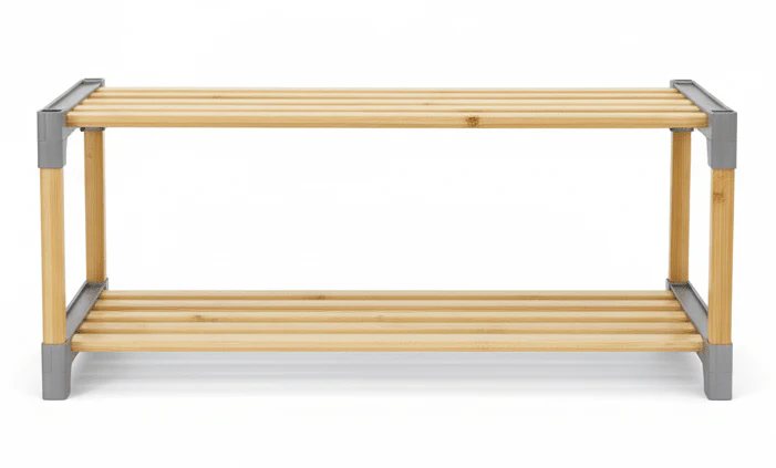 SEWOOD Modular Wood Multi-Purpose Shoe Rack 2 Tier | 71 × 27.5 × 30.5 cm