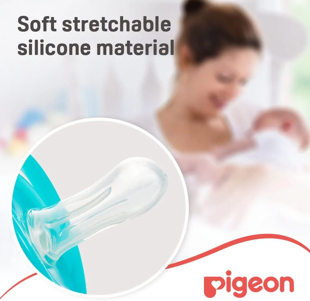 Pigeon Minilight Pacifier, Ultra Light Weight, Soft Silicone Nipple, More Air Flow, BPA Free, L Size for Unisex, 12+ Months, Clear - Image 3