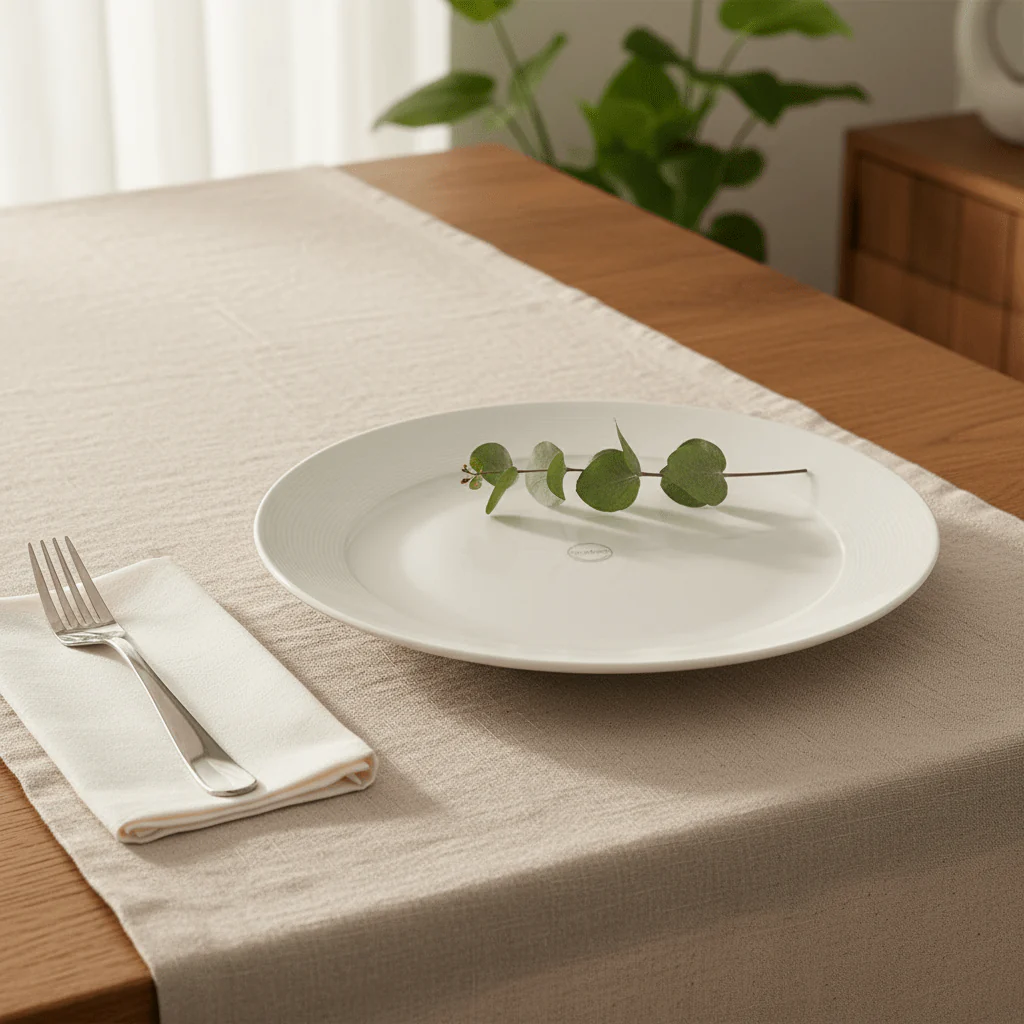 Shallow White Round Ceramic Dinner Plate – 10.5 Inch Classic Minimalist Tableware for Everyday Dining & Serving - Image 2