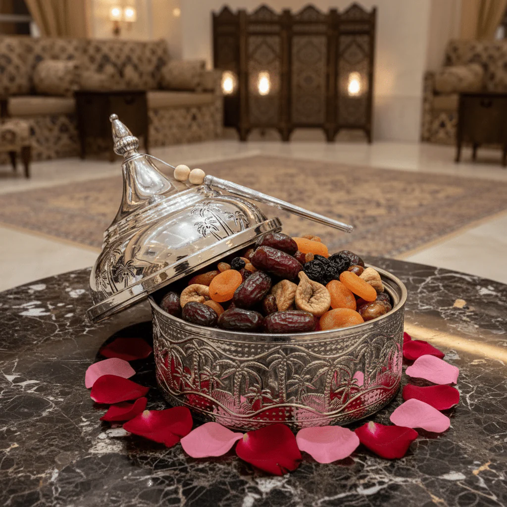 Silver Stainless Steel Tajine with Palm Tree Design — 19cm - Image 2