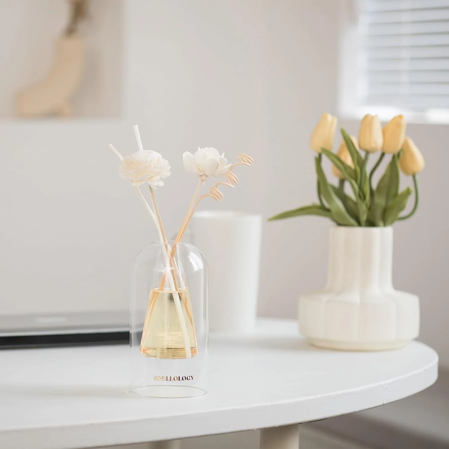 SMELLOLOGY  Tranquil Flower Flowers Home Diffuser- Warm Fireplace 120ml - Image 4