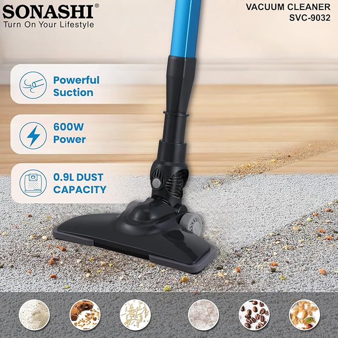 SONASHI Handheld Stick Vacuum Cleaner 0.9 L 600W SVC-9032 - Image 6