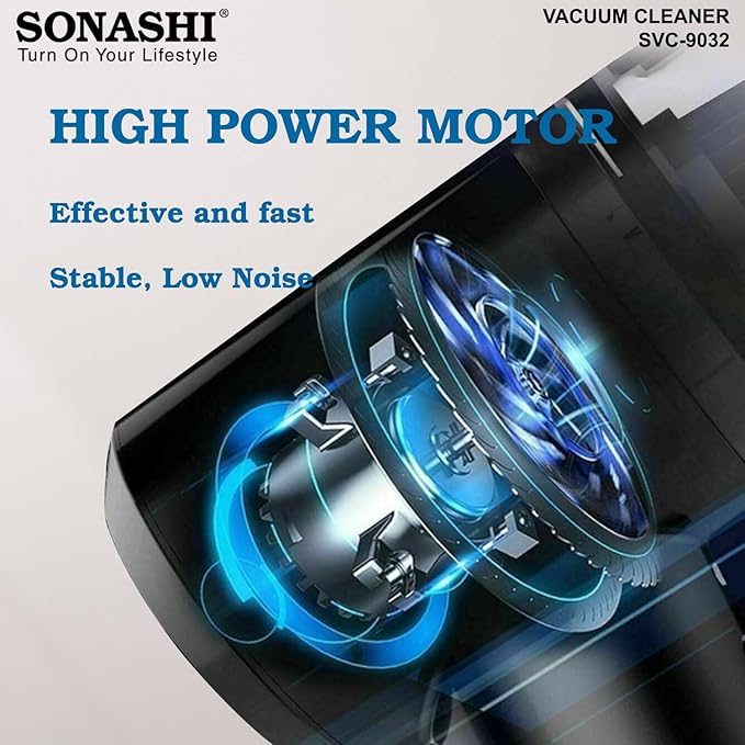 SONASHI Handheld Stick Vacuum Cleaner 0.9 L 600W SVC-9032 - Image 7