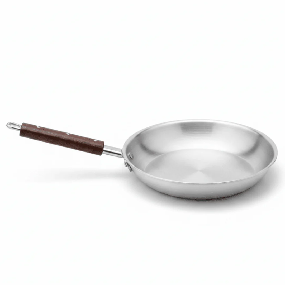 Sonex High-Quality Round Aluminum Frying Pan with Strong Wooden Handle for Everyday Cooking – 30 cm