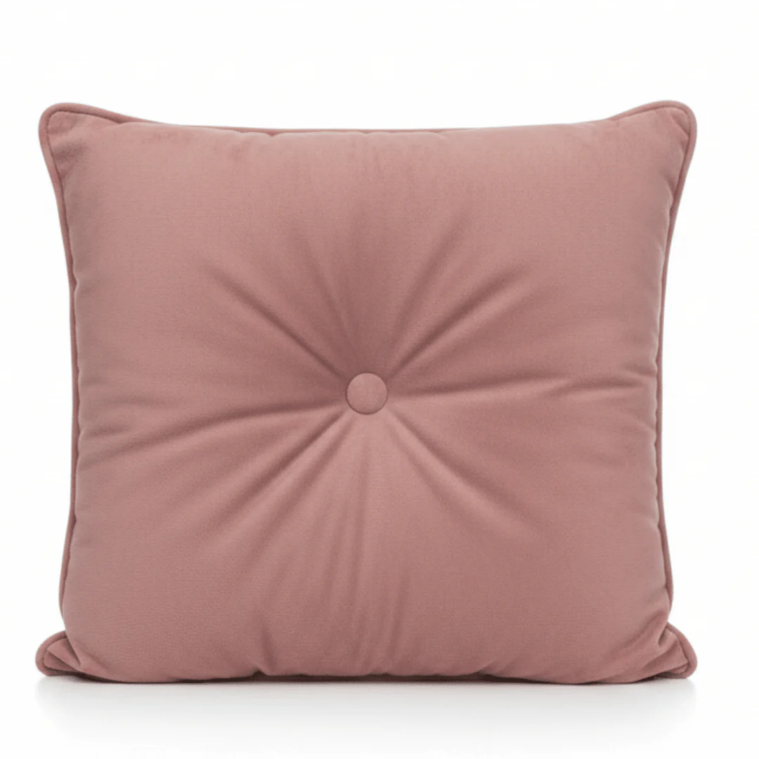 Square Cushion With Polyester Cover & Cotton Fiber Fill - 40×40cm - Rose / Brown / Burnt Orange / Army Green / Teal Blue