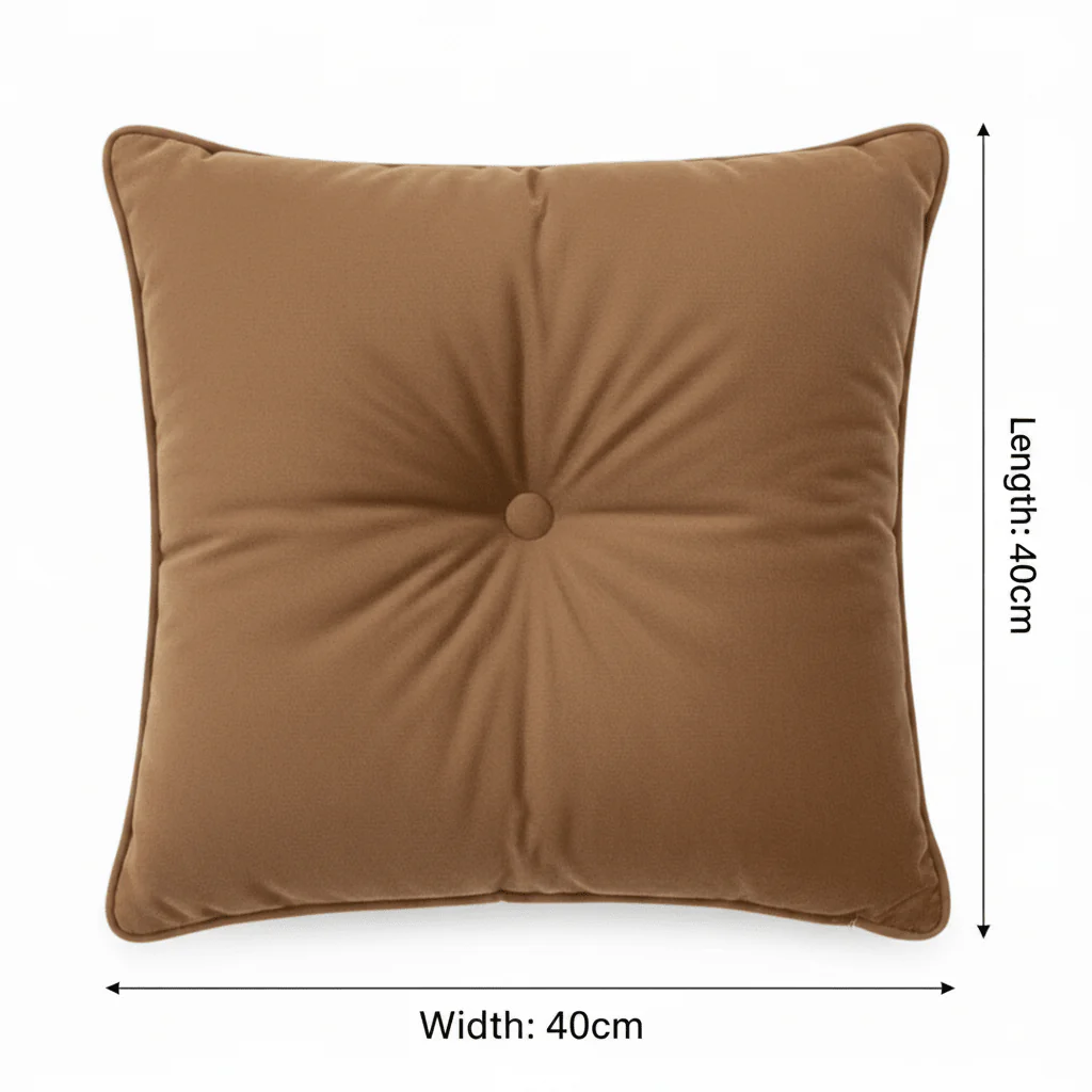 Square Cushion With Polyester Cover & Cotton Fiber Fill - 40×40cm - Rose / Brown / Burnt Orange / Army Green / Teal Blue - Image 4
