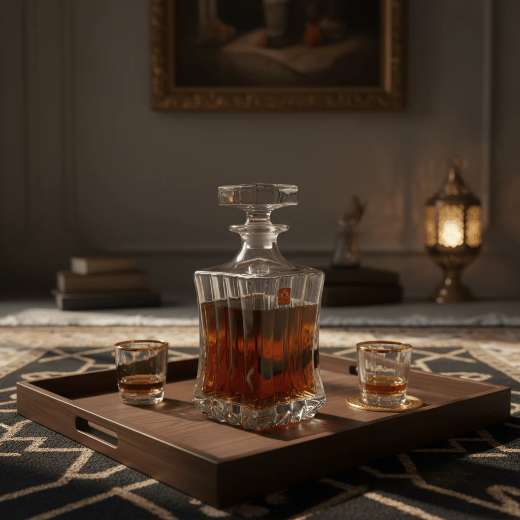 RCR Cristalleria Italiana Crystal Glass Decanter | 750ml | Luxury Cut Crystal with Stopper - Image 2