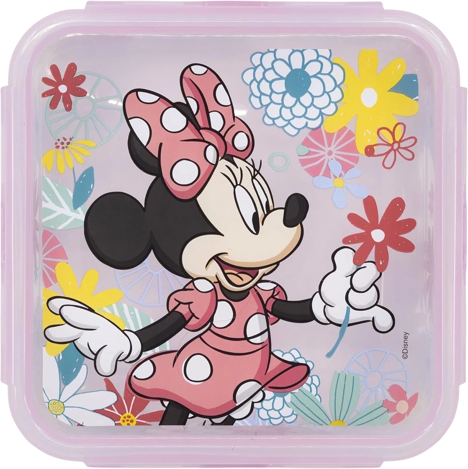 STOR Square Hermetic Food Container 750ml, Minnie Mouse Spring Look - Image 2