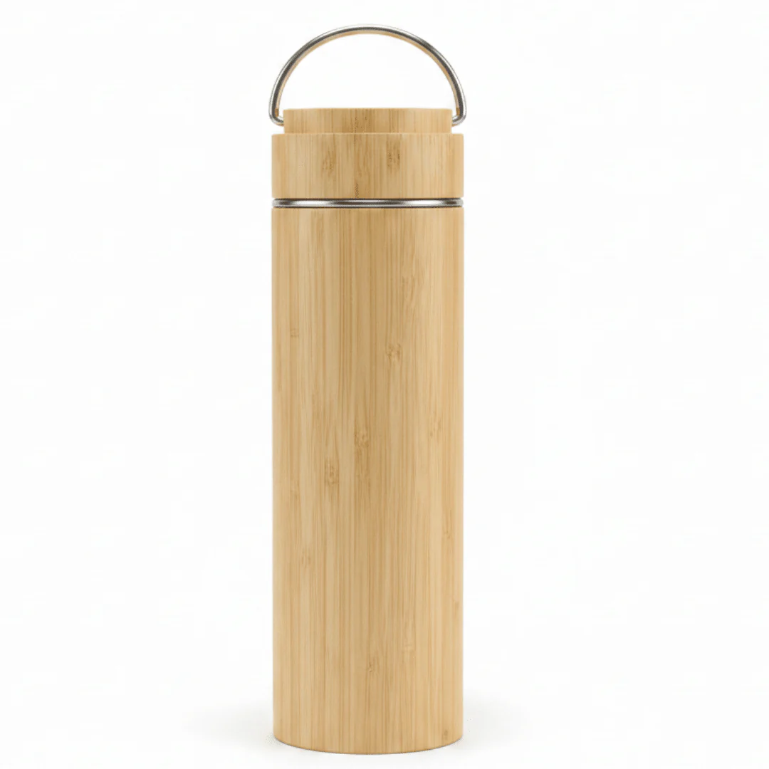 Stylish Wooden Finish Reusable Water Bottle – 25 cm
