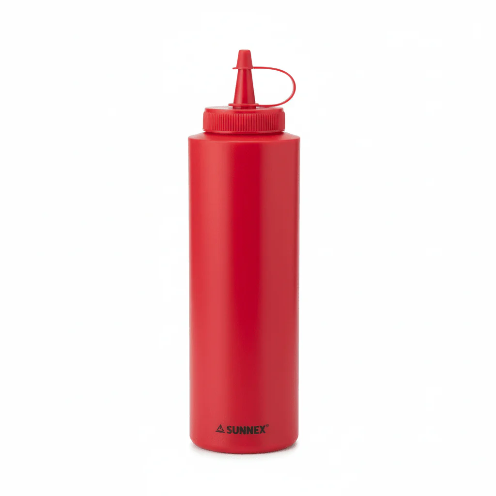 Sunnex Plastic Sauce Squeeze Bottle 120oz, Red
