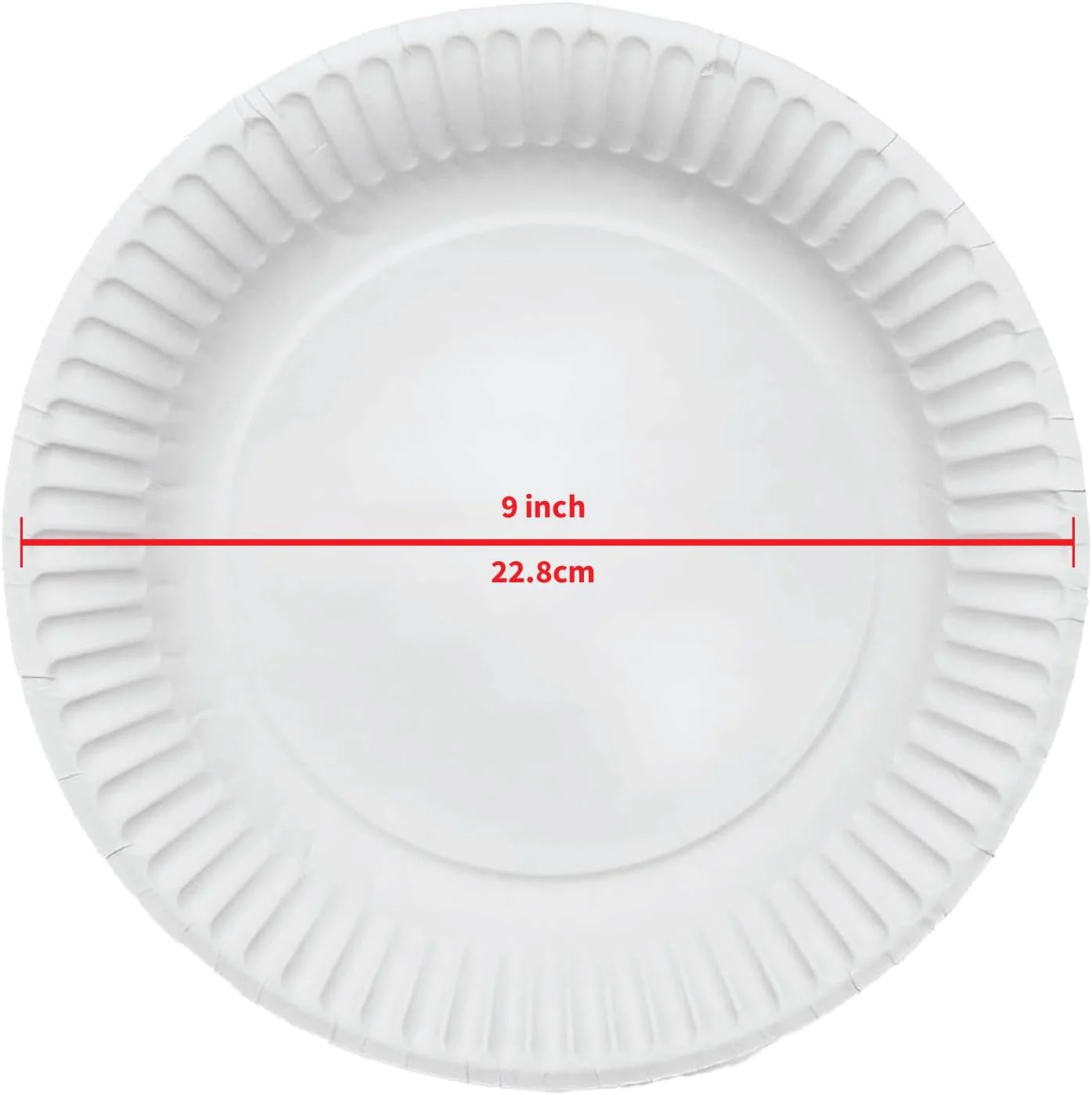 Sunny 100pcs Disposable Paper Plates 9" - Image 2