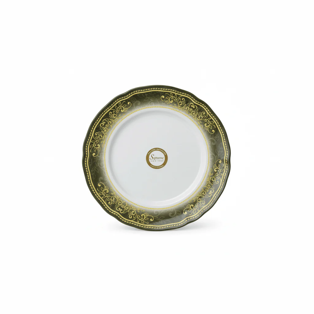 Supreme Floral Melamine Dinner Plate – 8.5" White