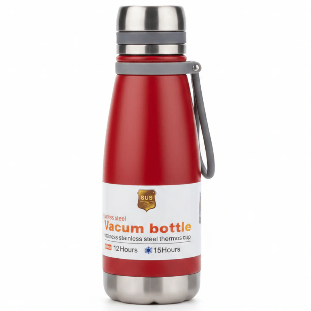 Double Wall Stainless Steel Vacuum Bottle 500ml – Navy Blue / Yellow / Silver / Red / Dark Green - Image 7