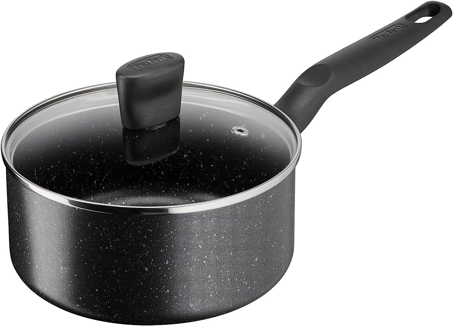Tefal Dark Stone 9 pc set Non-stick Cooking Set, Safe coating Cookware, Heat indicator, Ergonomic handles, Glass lid - Image 4