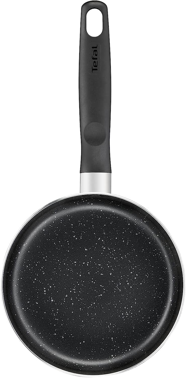 Tefal Dark Stone 9 pc set Non-stick Cooking Set, Safe coating Cookware, Heat indicator, Ergonomic handles, Glass lid - Image 6