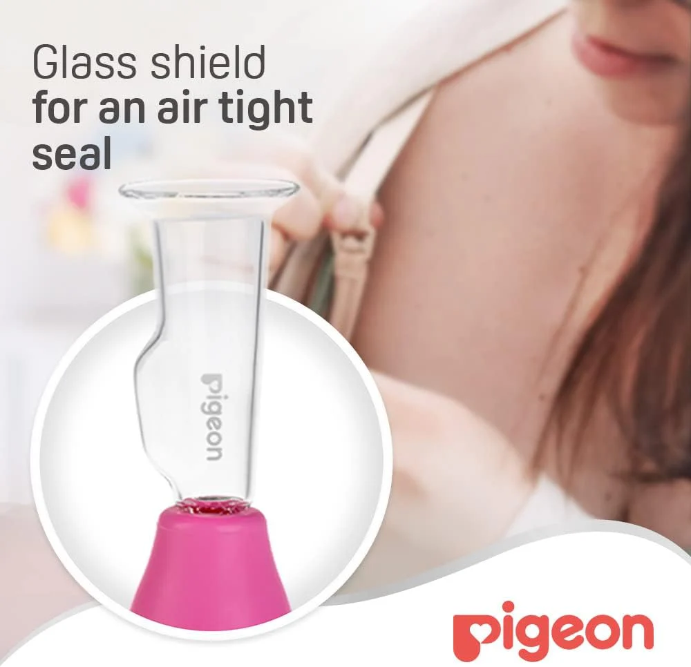 Pigeon, Breast Care Pump With Glass Shield, Milk Production Increase, Improves Lactation, Pain-Free Extraction - Image 4
