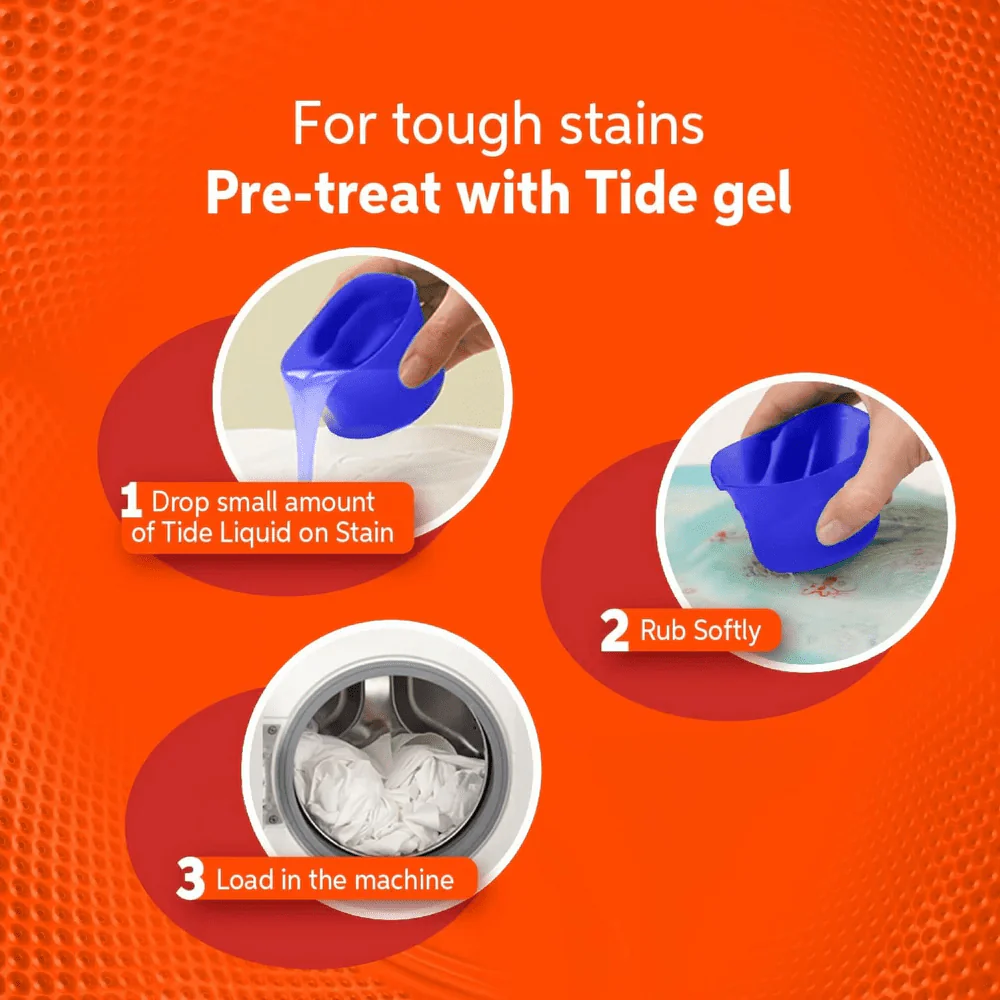 Tide 2pcs Triple Power Gel Laundry Detergent 1.8L, Downy Floral Breeze - Image 4