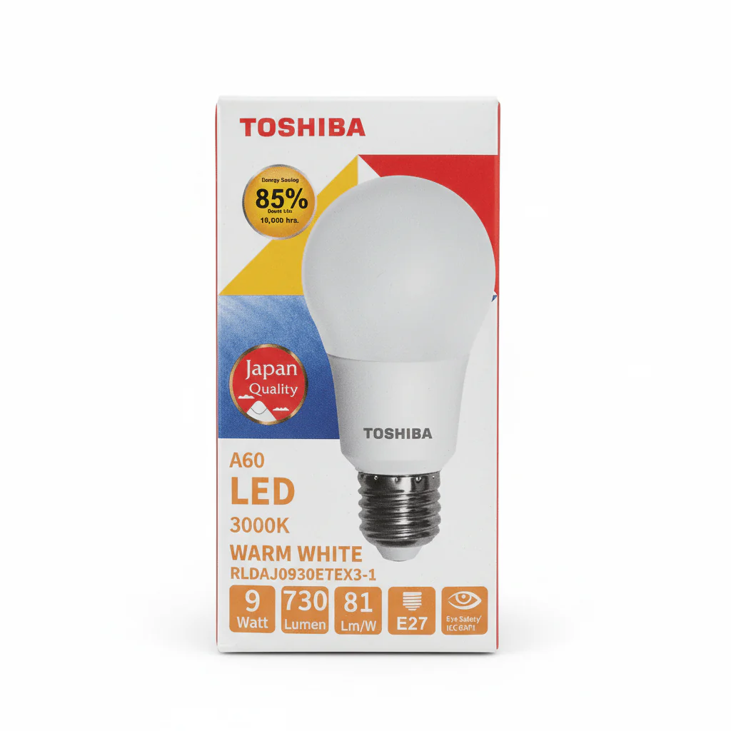 Toshiba 9W Led Bulb Warm White Light E27