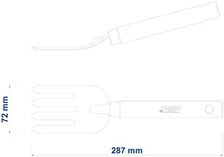 Tramontina Hand Garden Fork 4 Teeth with Special Carbon Steel and Wood Handle - Image 2