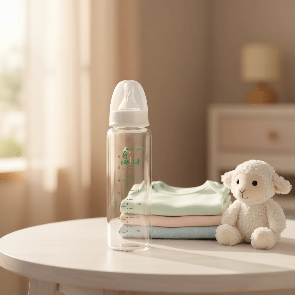 Turtees Kids Glass Feeding Bottle 240ml (8oz) - Image 3