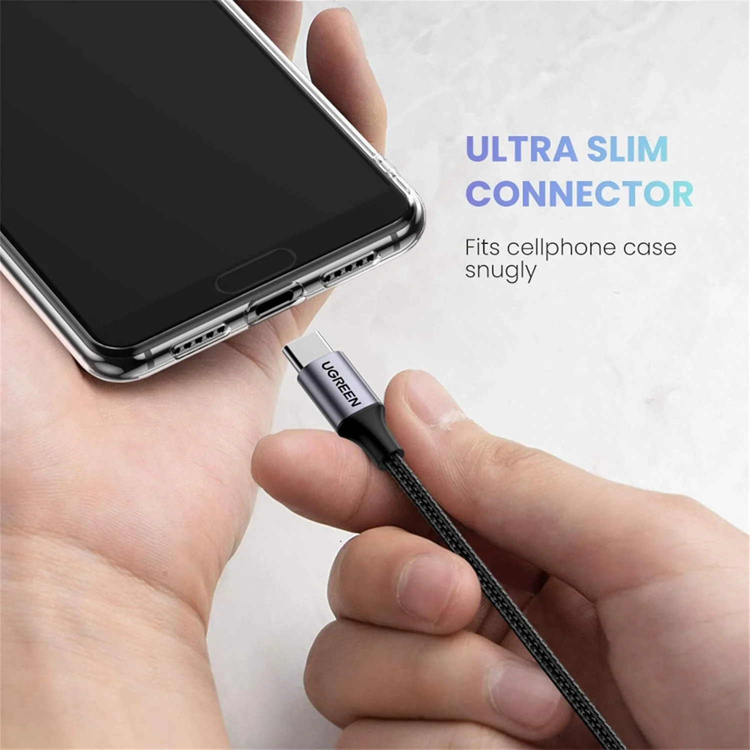 UGREEN Round USB-C Audio Cable 1 Meter, 3.5mm M/M Aluminum Shell, Deep Grey- AV143 - Image 7