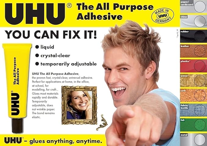 UHU All Purpose Adhesive Tube, 35 ml, Transparent - Image 3