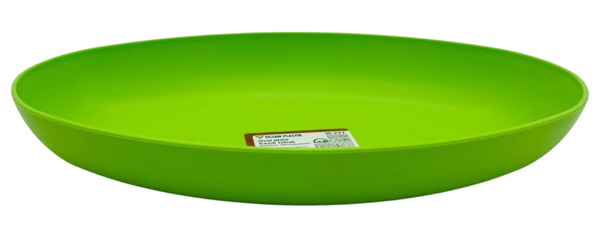 Uscan Plastic Oval Plate 240mm*150mm*40mm, Green - Image 2