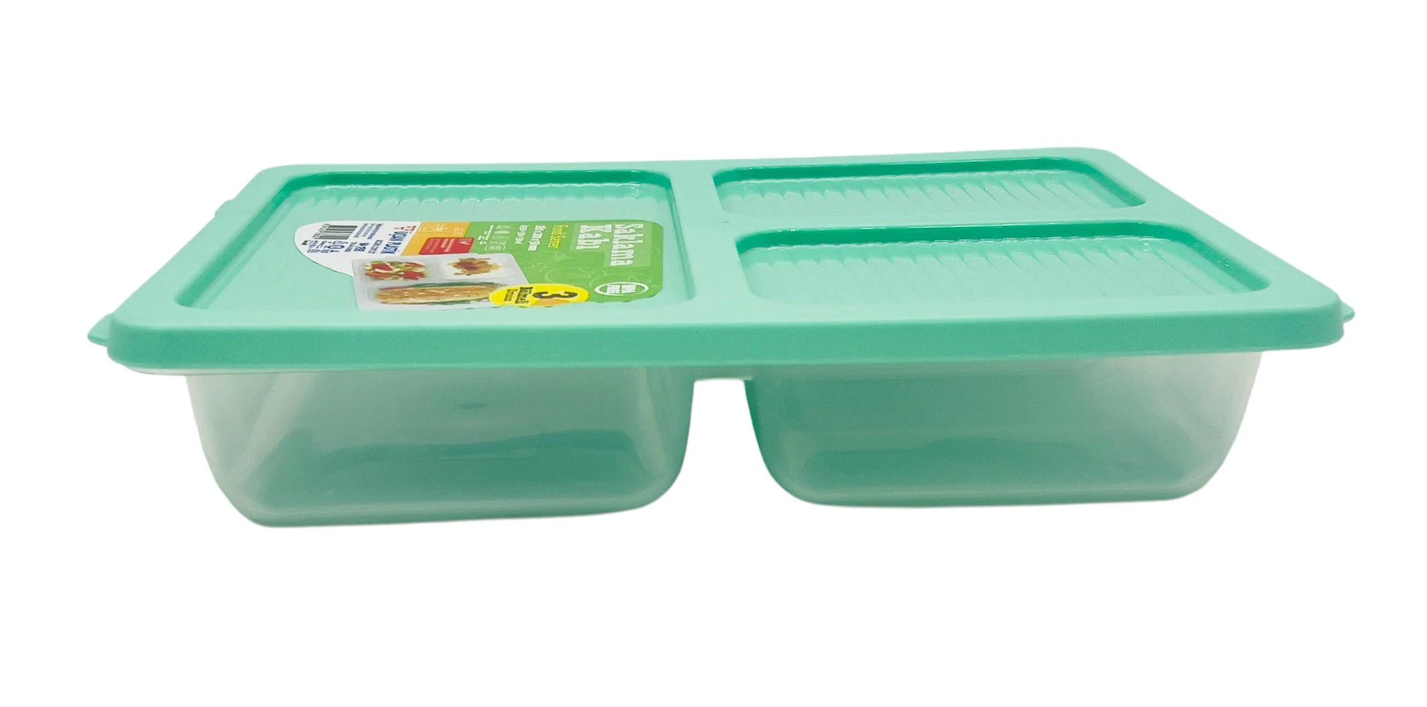 USKAN Saklama Kabi 3 Compartment Food Saver Box 330ml+330ml+750ml, Teal