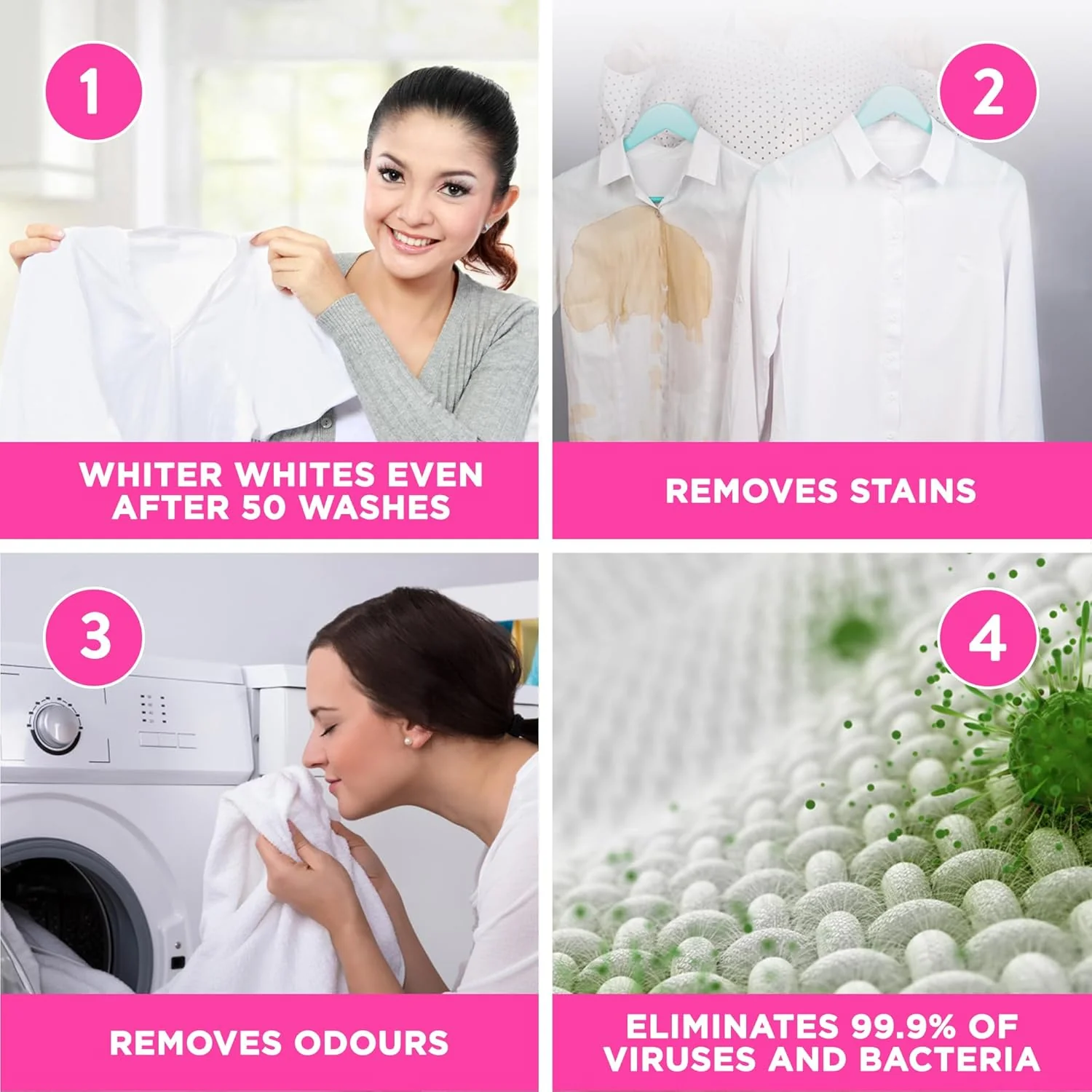 Vanish Gold Oxi Action Fabric Stain Remover 900g White clothes - Image 4