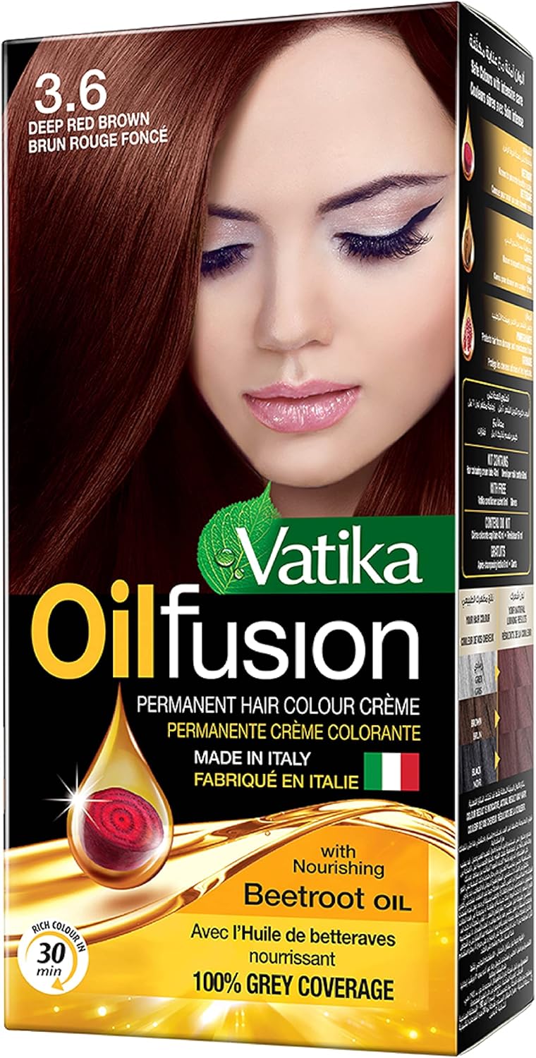 Vatika Naturals Coloring Kit 3.6 - Deep Red Brown 108ML