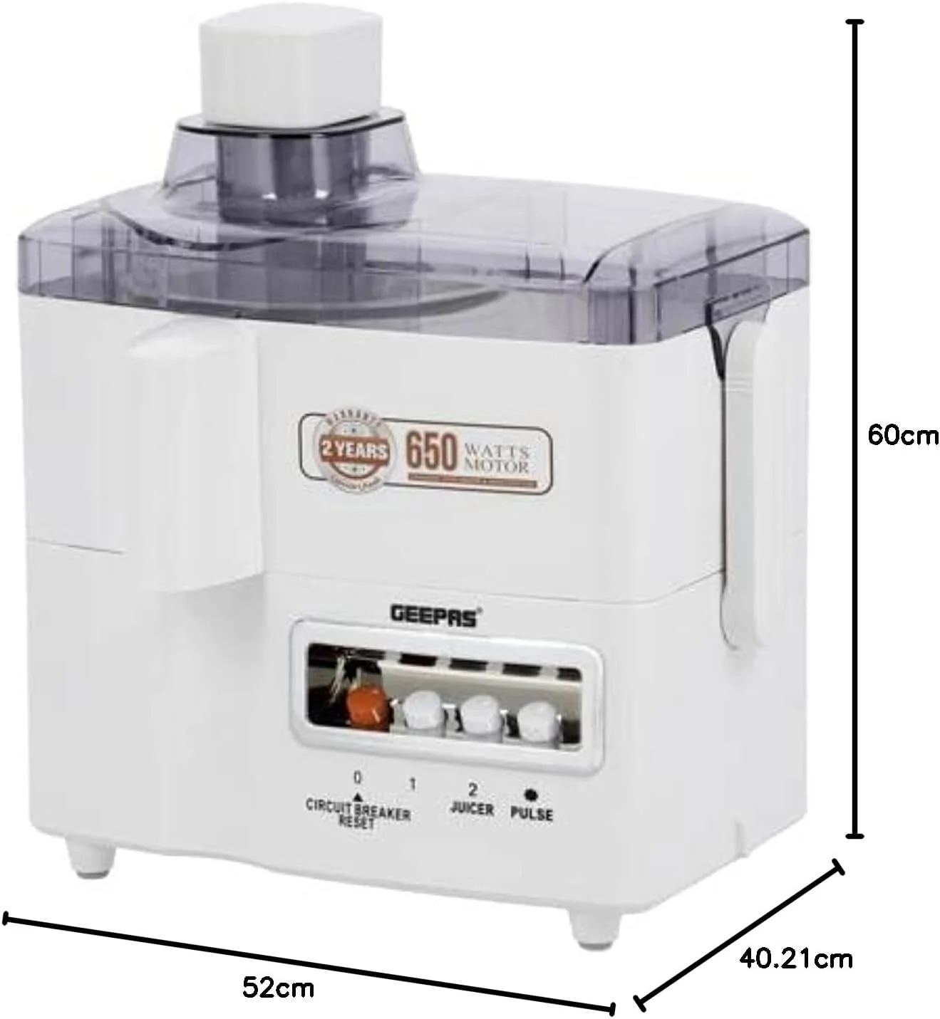 Geepas 650W 4-In-1 Food Processor, 1.8 Liter Capacity - Image 2