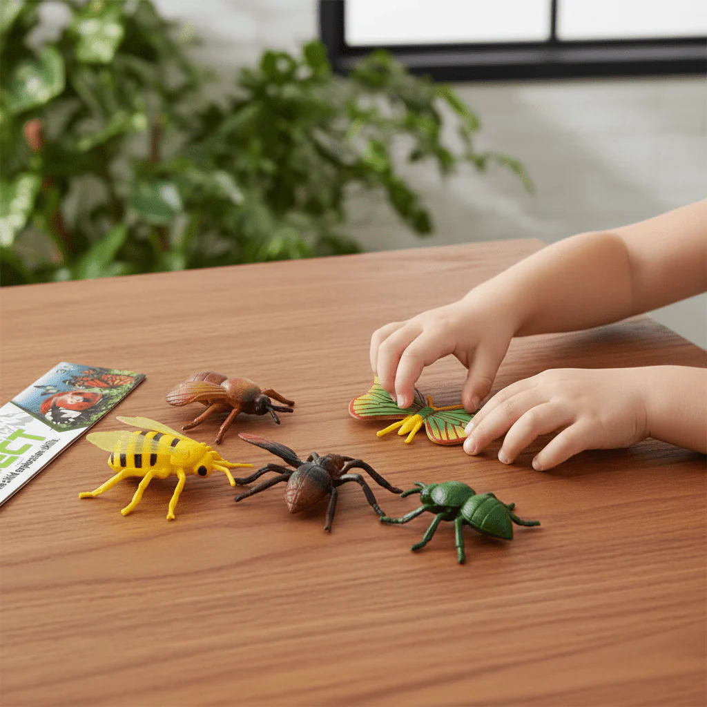 AKDC Insect Figures Playset 6 Pcs – Butterfly, Bee, Spider & More | Ages 3+ - Image 2