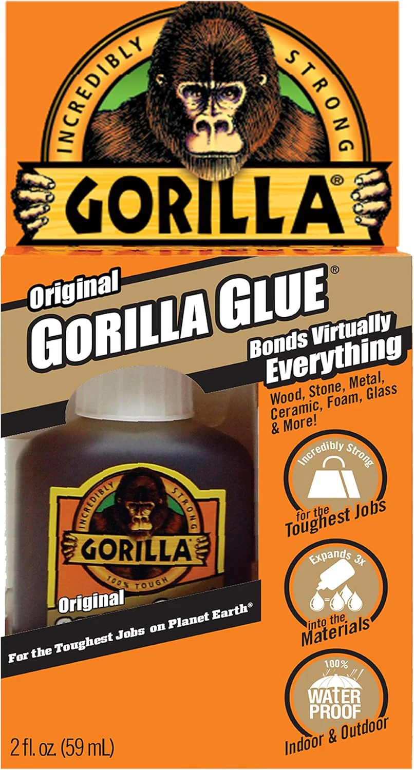 Gorilla 2 oz Original Gorilla Glue – Waterproof, Strong Bond (Brown)