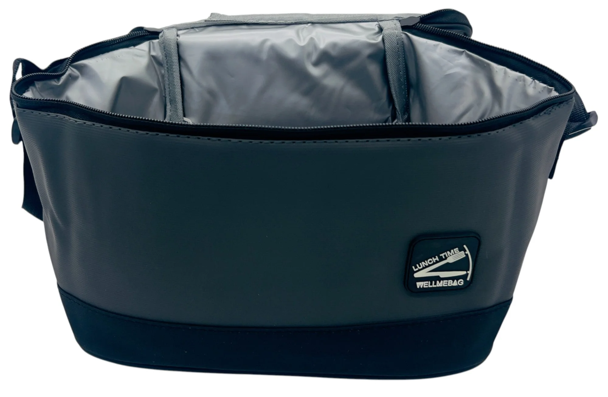 Wellmebag Lunch Box Bag 25cm*17cm*17cm, Black/Grey - Image 4