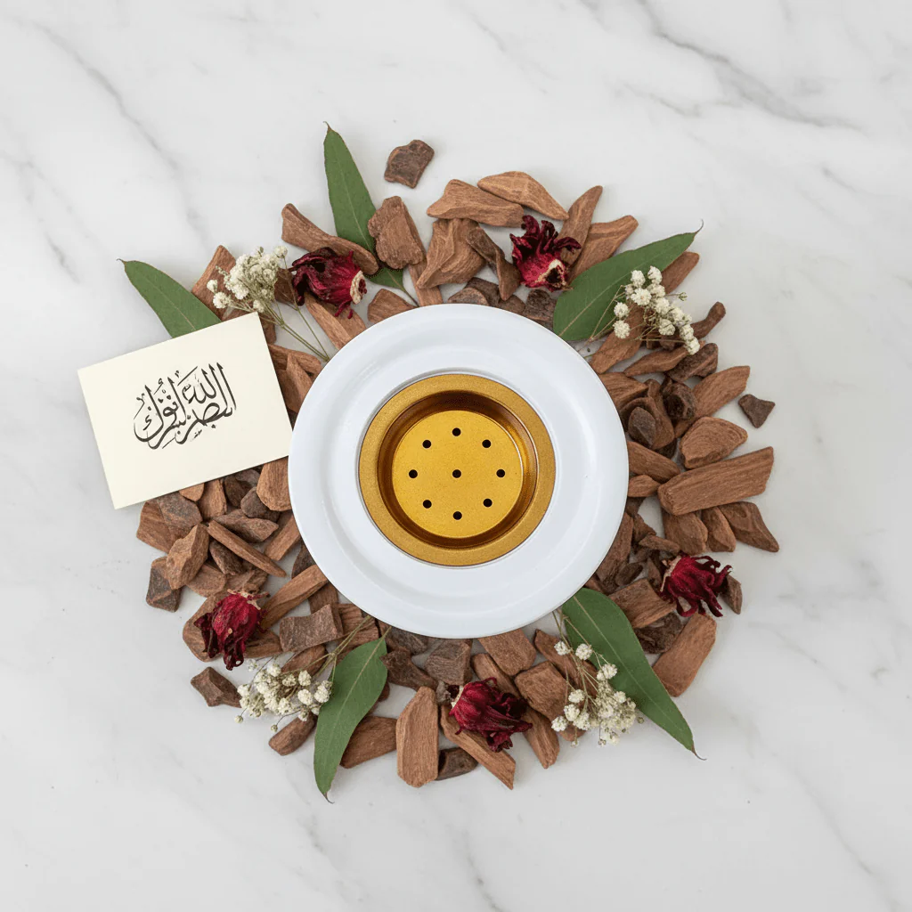 White & Gold Ceramic Incense Burner | Pineapple Motif | 9×12 cm - Image 4