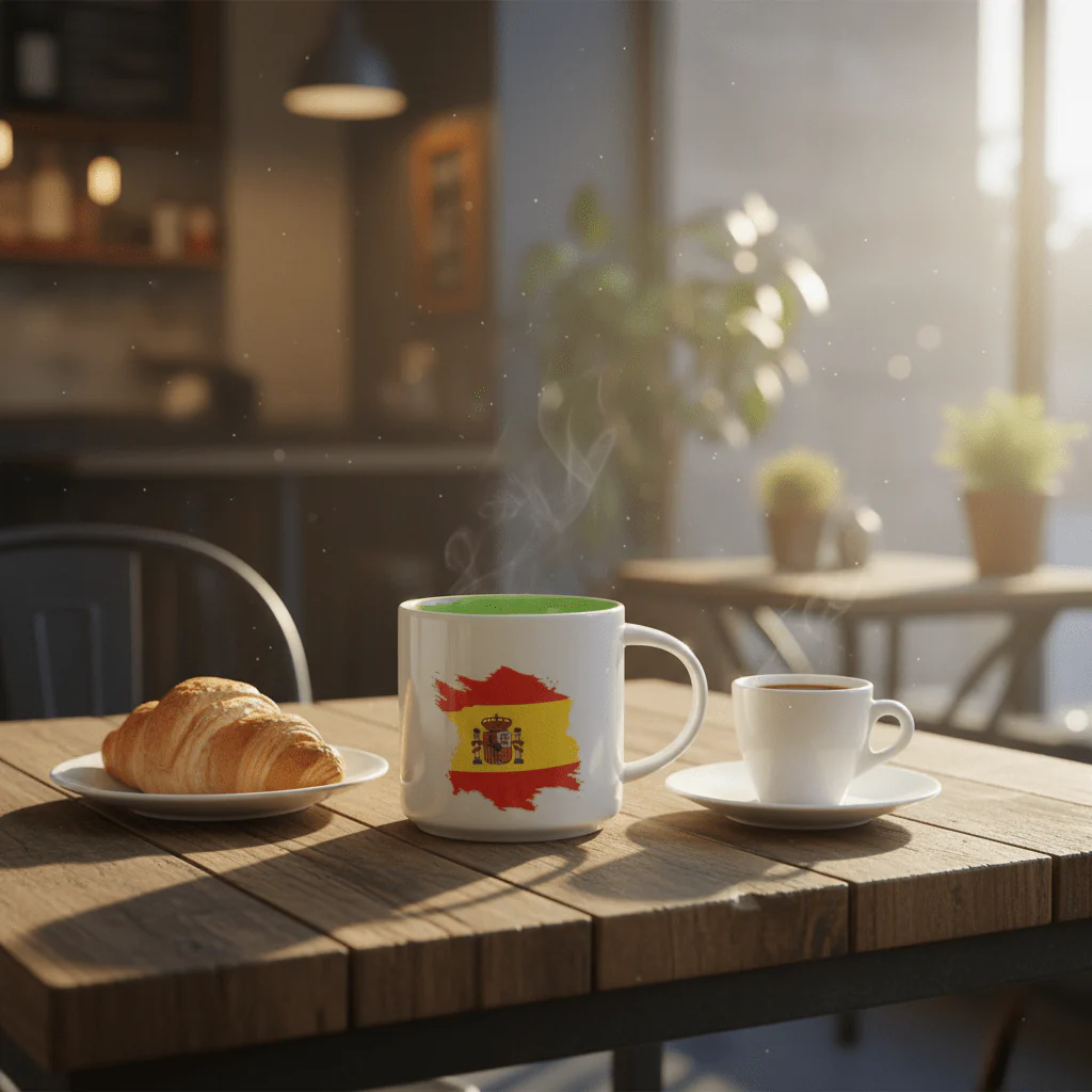 White Ceramic Mug 350ml — Spain Flag & Lamine Yamal Design - Image 4
